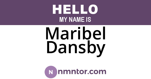 Maribel Dansby