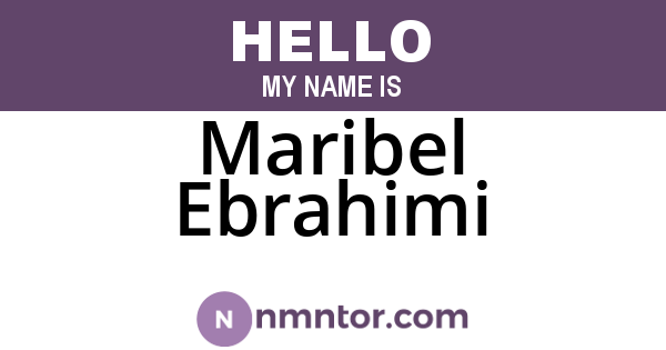 Maribel Ebrahimi