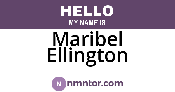 Maribel Ellington