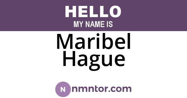 Maribel Hague