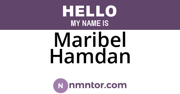Maribel Hamdan