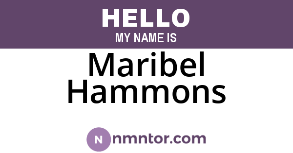 Maribel Hammons
