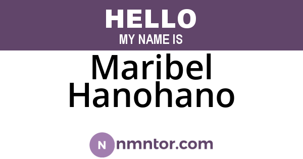 Maribel Hanohano