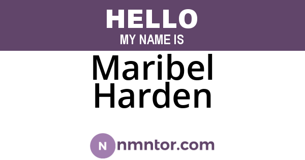 Maribel Harden