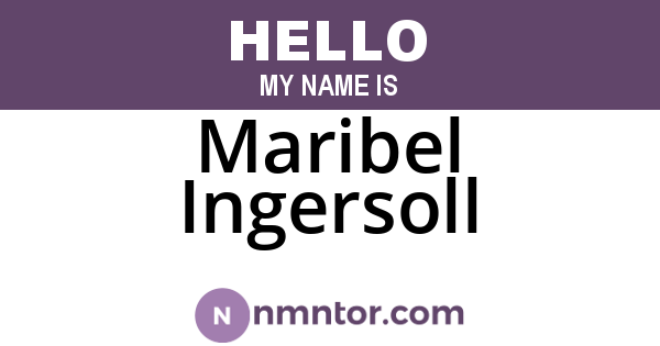 Maribel Ingersoll