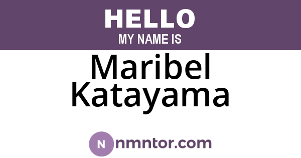 Maribel Katayama