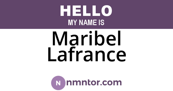 Maribel Lafrance