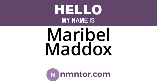Maribel Maddox