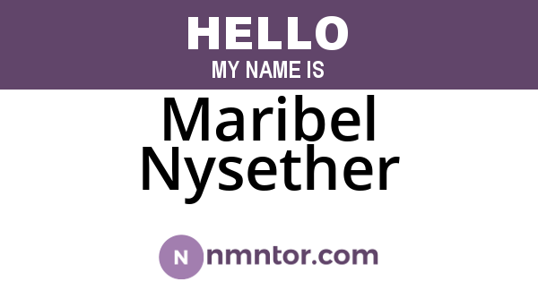 Maribel Nysether