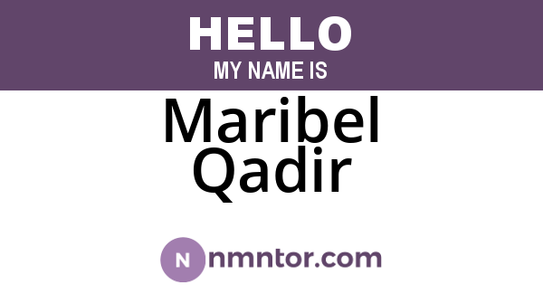 Maribel Qadir