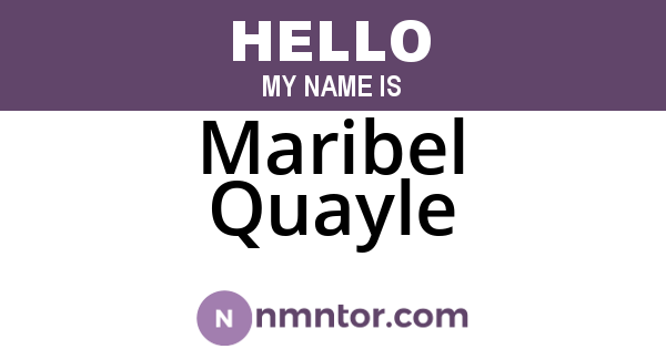 Maribel Quayle