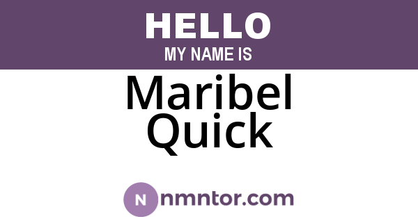 Maribel Quick