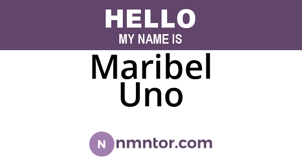 Maribel Uno