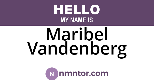 Maribel Vandenberg