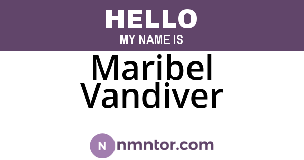 Maribel Vandiver