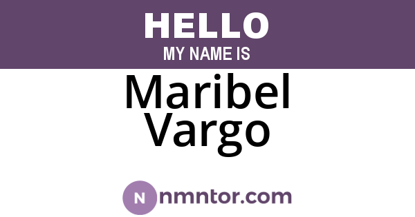 Maribel Vargo