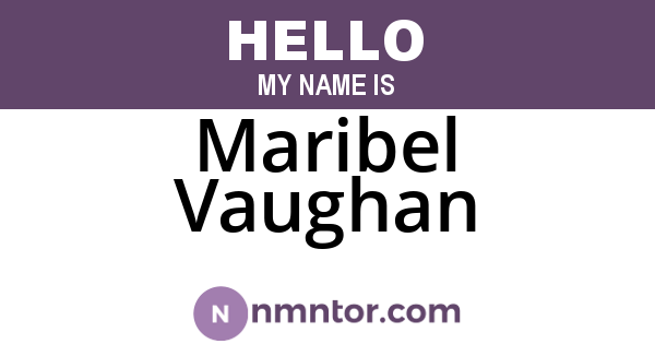 Maribel Vaughan