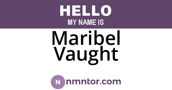 Maribel Vaught