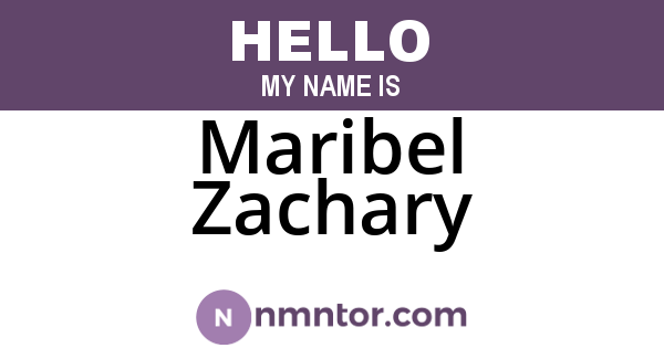 Maribel Zachary