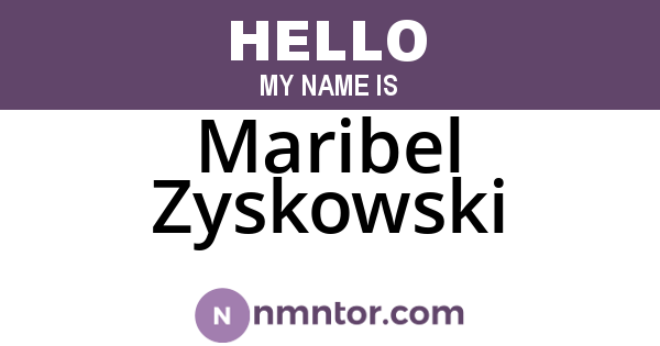 Maribel Zyskowski