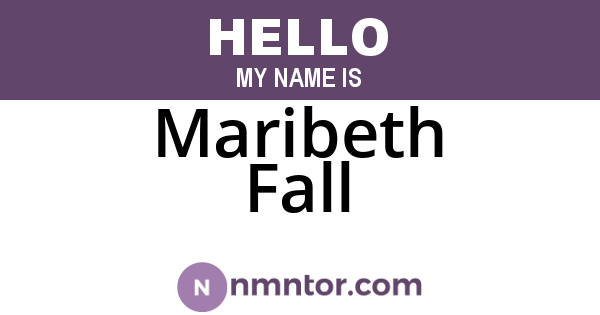 Maribeth Fall