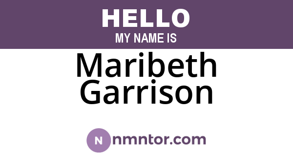 Maribeth Garrison
