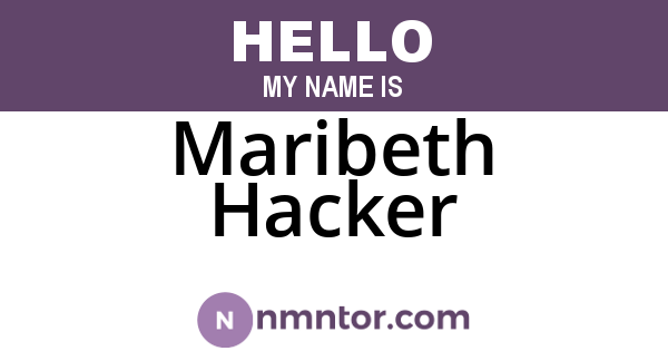 Maribeth Hacker