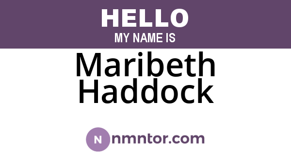Maribeth Haddock