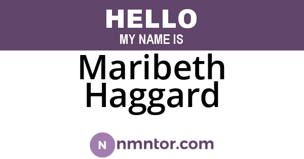 Maribeth Haggard