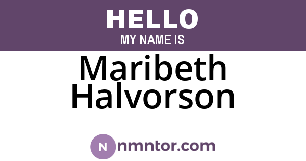 Maribeth Halvorson