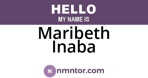 Maribeth Inaba