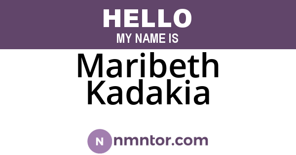 Maribeth Kadakia
