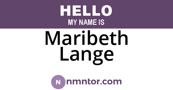 Maribeth Lange