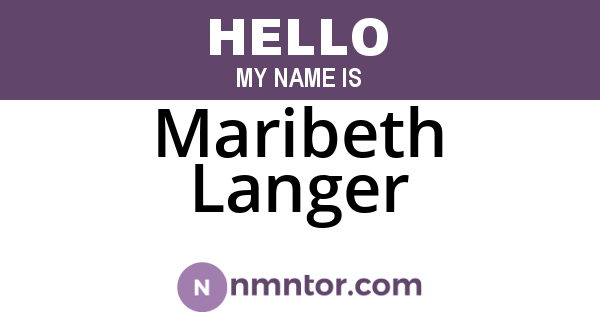 Maribeth Langer