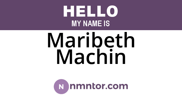 Maribeth Machin