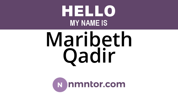 Maribeth Qadir