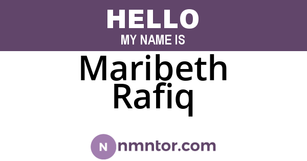 Maribeth Rafiq