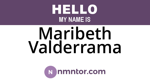 Maribeth Valderrama