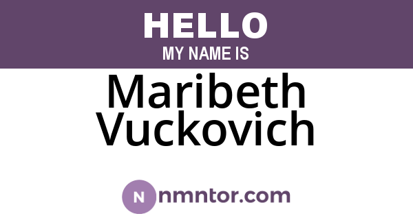 Maribeth Vuckovich