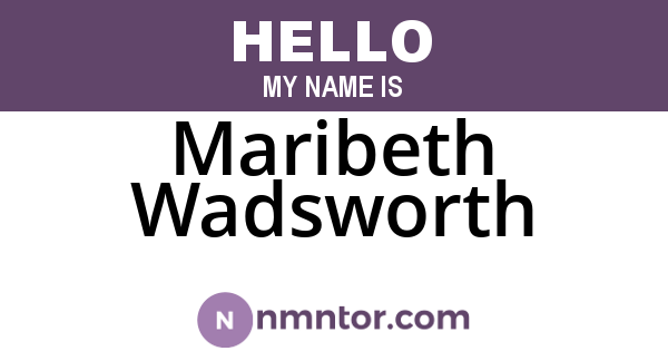 Maribeth Wadsworth