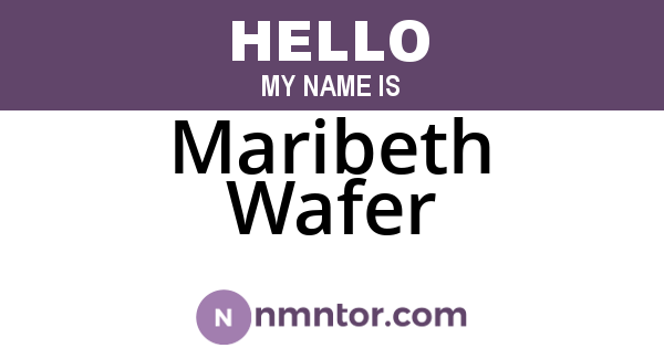 Maribeth Wafer