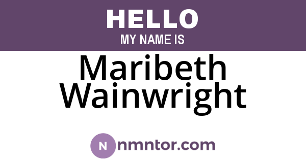Maribeth Wainwright