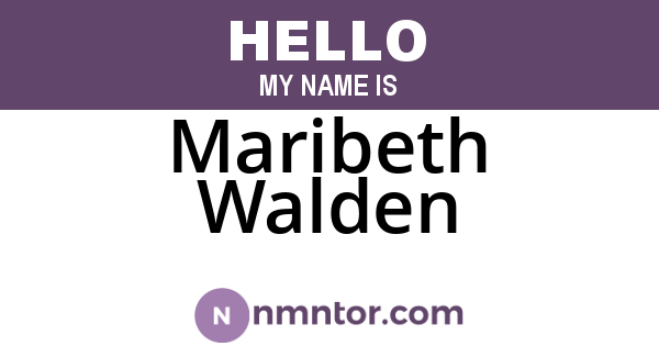 Maribeth Walden