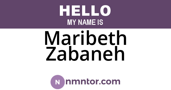 Maribeth Zabaneh