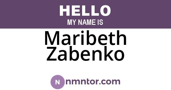 Maribeth Zabenko