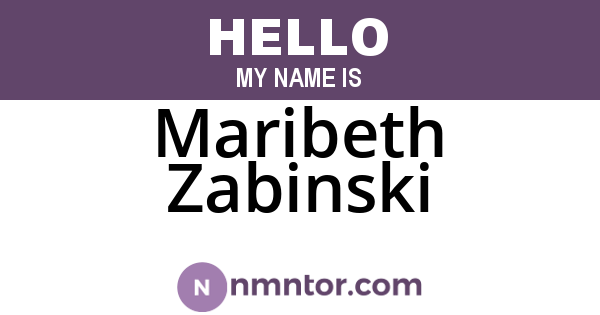 Maribeth Zabinski