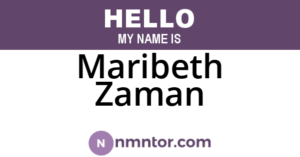 Maribeth Zaman