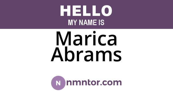 Marica Abrams