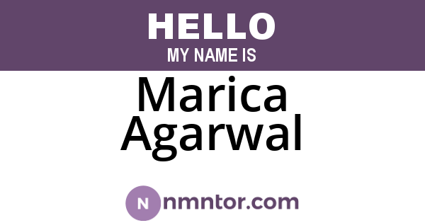Marica Agarwal