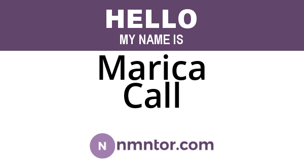 Marica Call